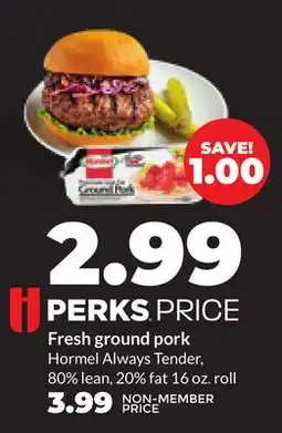 Hy-Vee Fresh ground pork offer