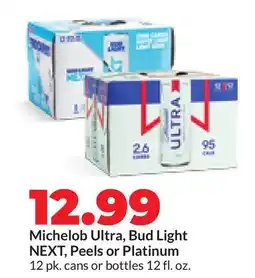 Hy-Vee Michelob Ultra, Bud Light NEXT, Peels or Platinum offer