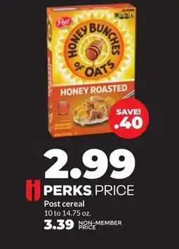 Hy-Vee Post cereal offer