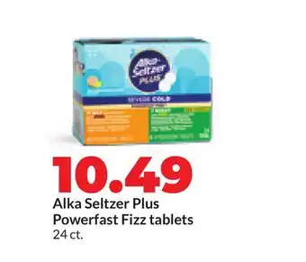 Hy-Vee Alka Seltzer Plus Powerfast Fizz tablets offer