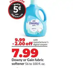 Hy-Vee Downy or Gain fabric softener offer