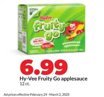 Hy-Vee Hy-Vee Fruity Go applesauce offer