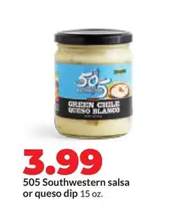 Hy-Vee 505 Southwestern salsa or queso dip offer