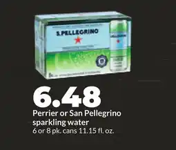 Hy-Vee Perrier or San Pellegrino sparkling water offer