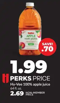 Hy-Vee Hy-Vee 100% apple juice offer