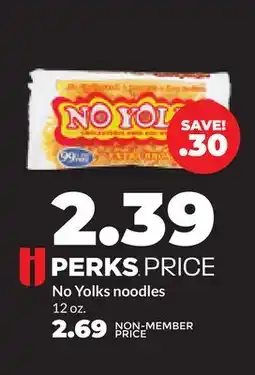 Hy-Vee No Yolks noodles offer