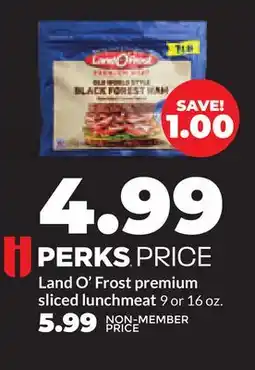 Hy-Vee Land O'Frost premium sliced lunchmeat offer