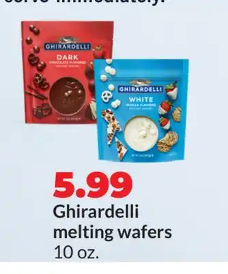 Hy-Vee Ghirardelli melting wafers offer