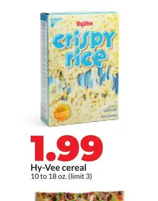 Hy-Vee Hy-Vee cereal offer