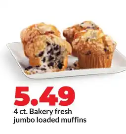 Hy-Vee 4 ct. Bakery fresh jumbo loaded muffins offer