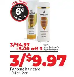 Hy-Vee Pantene hair care offer