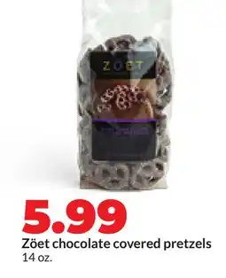 Hy-Vee Zöet chocolate covered pretzels offer