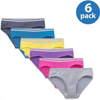 Walmart Women's Heather Low-Rise Hipster Panties, 6 Pack offer