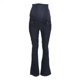 Walmart Oh! Mamma Women's Soft Fit and Flare Leg Overbelly Denim Jeans offer