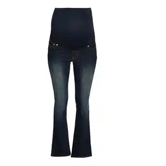 Walmart Oh! Mamma Women's Soft Fit and Flare Leg Overbelly Denim Jeans offer