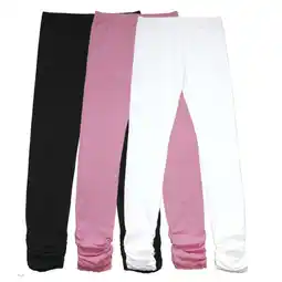 Walmart Bienzoe Girl's Cotton Stretchy School Uniform Lace Antistatic Legging 3 Pack S10 offer