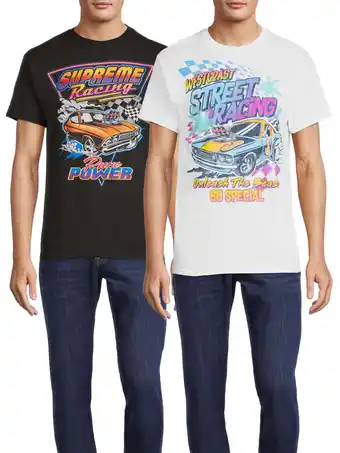 Walmart Humor Men's & Big Men's Supreme Racing and Street Racing Graphic T-Shirts, 2-Pack offer