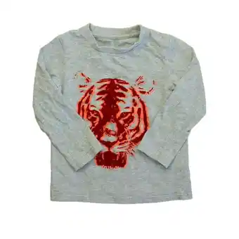 Walmart Pre-Owned Rockets Of Awesome Boys Gray | Red Tiger Long Sleeve T-Shirt size: Little Boy (Good) offer