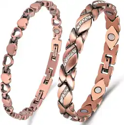 Walmart Magnetia Copper Magnetic Bracelets for Women, 99.9% Pure Copper Jewelry Adjustable offer