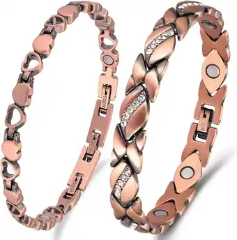 Walmart Magnetia Copper Magnetic Bracelets for Women, 99.9% Pure Copper Jewelry Adjustable offer