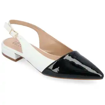 Walmart Journee Womens Bertie Sling Back Two Tone Pointed Toe Flats offer