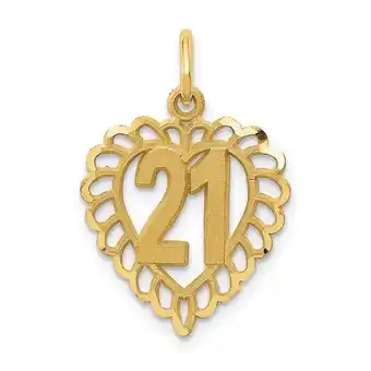 Walmart Finest Gold 14K Yellow Gold 21 in Heart Charm offer