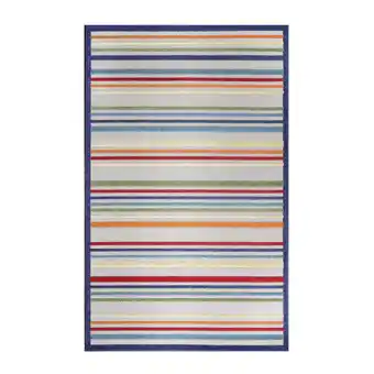 Walmart Superior Casual Geometric Stripe Indoor/Outdoor Area Rug, 6' x 8' 10, Cream offer