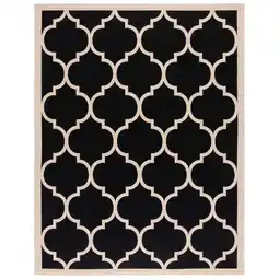 Walmart SAFAVIEH Courtyard Alyssa Geometric Indoor/Outdoor Area Rug, Black/Beige, 8' x 11' offer