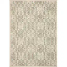 Walmart SAFAVIEH Veranda Candis Geometric Indoor/Outdoor Area Rug, 2'7 x 5', Cream/Aqua offer