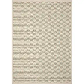 Walmart SAFAVIEH Veranda Candis Geometric Indoor/Outdoor Area Rug, 2'7 x 5', Cream/Aqua offer