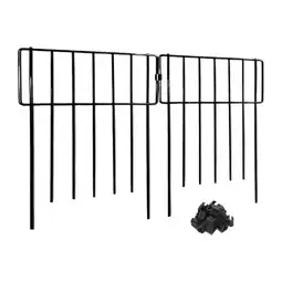 Walmart Vsenkes 30x33cm Metal Garden Fence Panels Sturdy Multifunctional Decorative 10Pieces offer