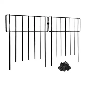 Walmart Vsenkes 30x33cm Metal Garden Fence Panels Sturdy Multifunctional Decorative 10Pieces offer