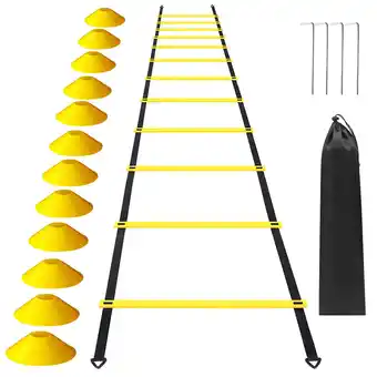 Walmart Eccomum 12 Rung Speed Ladder Set 19.7ft for for Soccer Football Fitness Training offer