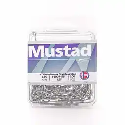 Walmart Mustad 34007 Stainless Steel O'Shaunghnessy Hook 50PK-100PK 50PK, 7,0 Hooks offer