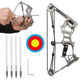 Walmart Runzkzy 5.9inch Mini Compound Bow Mini Bow and Arrow Set Shooting Practice Archery offer