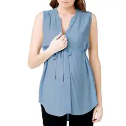 Walmart Women Nursing Tops Casual V Neck Sleeveless Asymmetrical Blouses Maternity offer