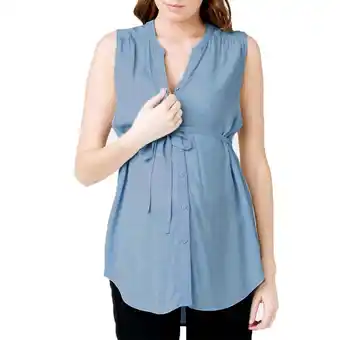 Walmart Women Nursing Tops Casual V Neck Sleeveless Asymmetrical Blouses Maternity offer