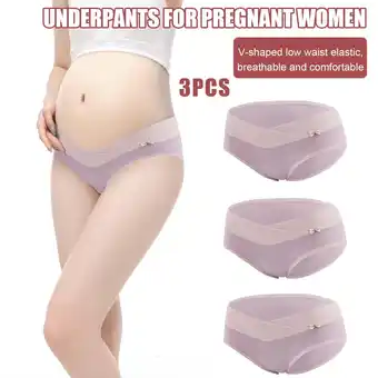 Walmart TUWABEII Women's Maternity Underwear,Women's Low Waist Non-marking Pure Color Underwear offer