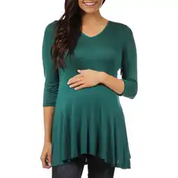 Walmart Women's 3/4 Maternity Sleeve V-neck Tunic offer