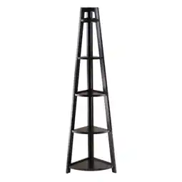 Walmart Ergode Adam 5-Tier A-Frame Corner Shelf, Black offer