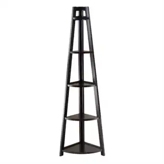 Walmart Ergode Adam 5-Tier A-Frame Corner Shelf, Black offer