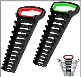 Walmart HOMEMAXS Wrench Organizer Wrench Rack Tool Tray Multiple Slots Wrench Holder Tool Box Wrench Holder offer