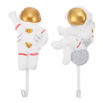 Walmart 2 Pcs Hooks Rocket Astronaut Hook up Adhesive Hooks Child 8.5X3.5X1CM offer