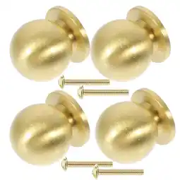 Walmart 4 Pcs Brushed Nickel Door Knobs Wardrobe Door Handles 2.10X1.80X1.80CM Golden offer