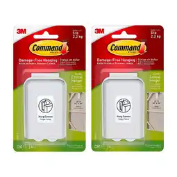 Walmart Command Jumbo Canvas Picture Hangers Indoor Plastic White, 1 Hanger 4 Strips, 2 Pack offer