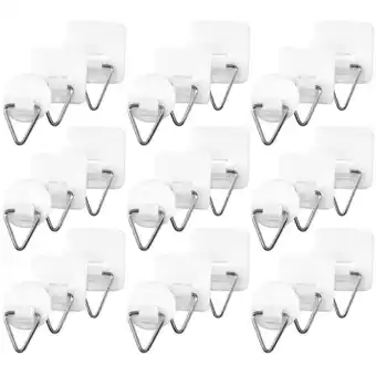 Walmart 60 pcs Adhesive Plate Hooks Picture Frame Hooks Sticky Plate Wall Hooks Photo Frame Hooks offer