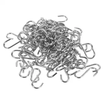 Walmart 100 PCS Hooks White Hangers Mini Hanging Jewelry Sturdy S-shaped offer