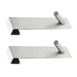 Walmart 2 Pcs Bathroom Door Hook Towel Swivel Black Rack Coat Hangers Racks Silver offer