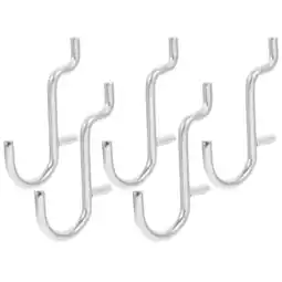 Walmart 20 Pcs Metal Pegboard J Hook Tools Peg Board Hook Girl 5.50X3.20X0.50CM Silver offer