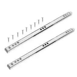 Walmart 2 Pcs Drawer Slide Rail Handles Sliders Sliding Doors Black Out Curtains Silver offer